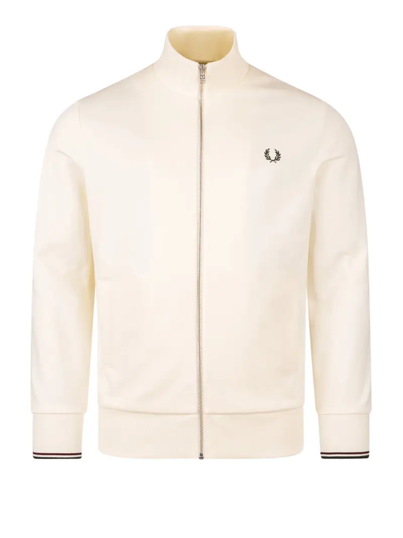 felpa zip fred perry da uomo - avorio