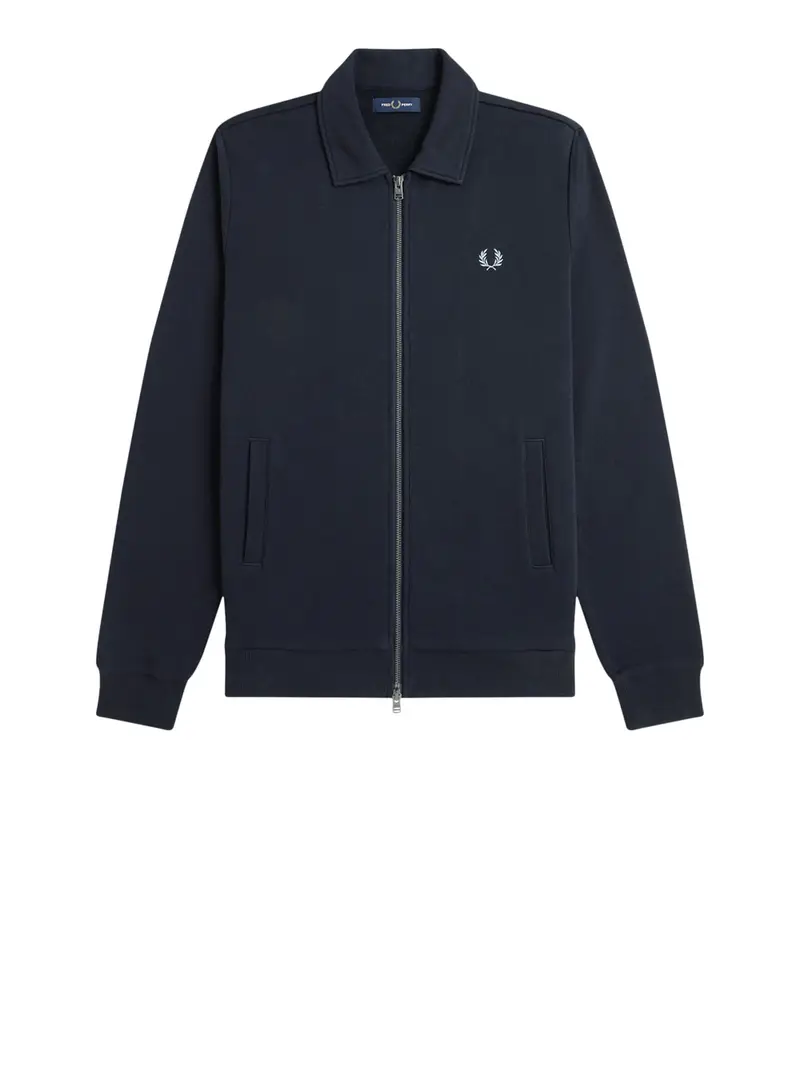 felpa zip fred perry da uomo - blu