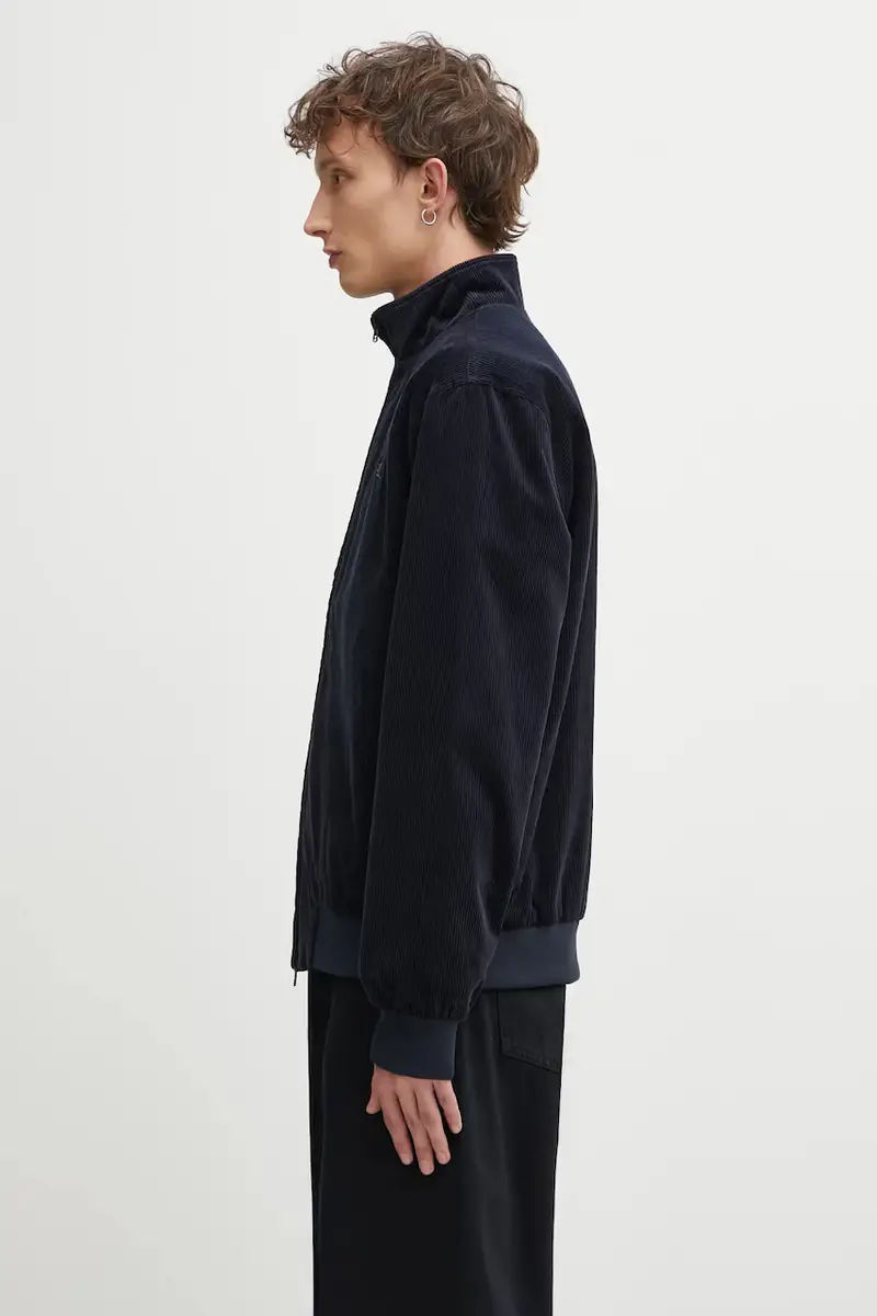 giacca in velluto a coste colore blu navy J8546 miniatura 2