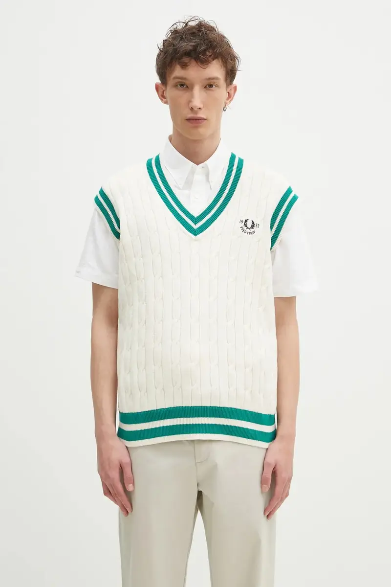 Fred Perry Gilet Uomo Beige 2241805