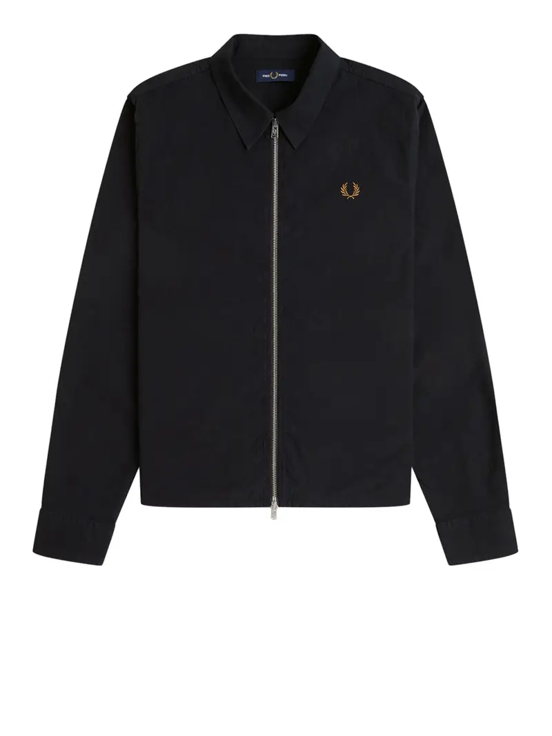 giubbino fred perry seersucker da uomo - nero