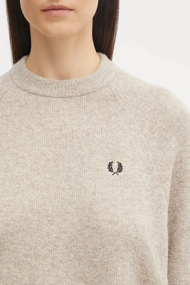 maglione con lana colore beige K1115 miniatura 4