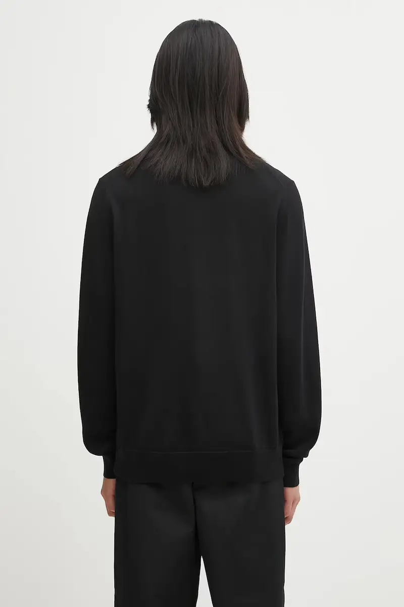 maglione con lana colore nero K9552 miniatura 3