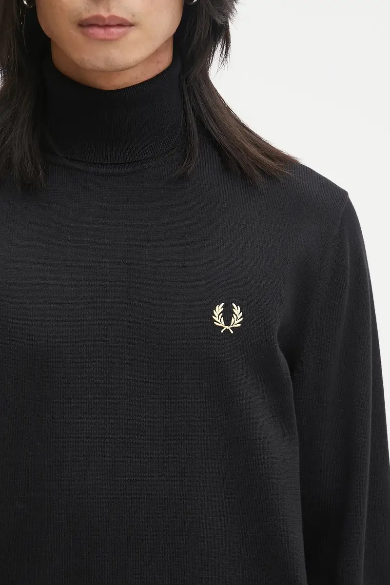 maglione con lana colore nero K9552 miniatura 4