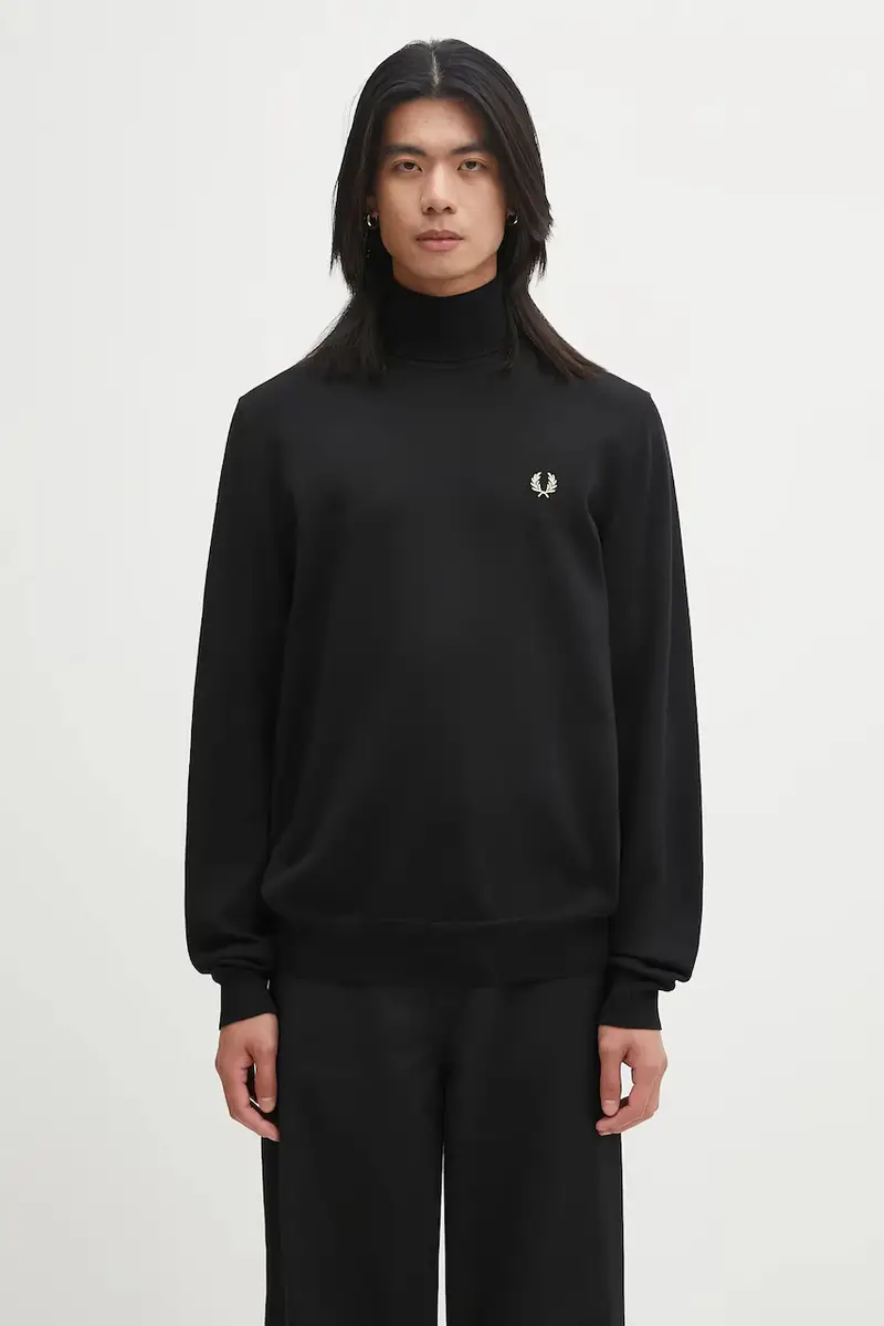 maglione con lana colore nero K9552