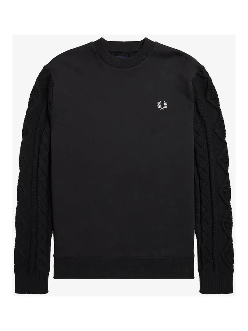 Maglione doppio con logo Nero