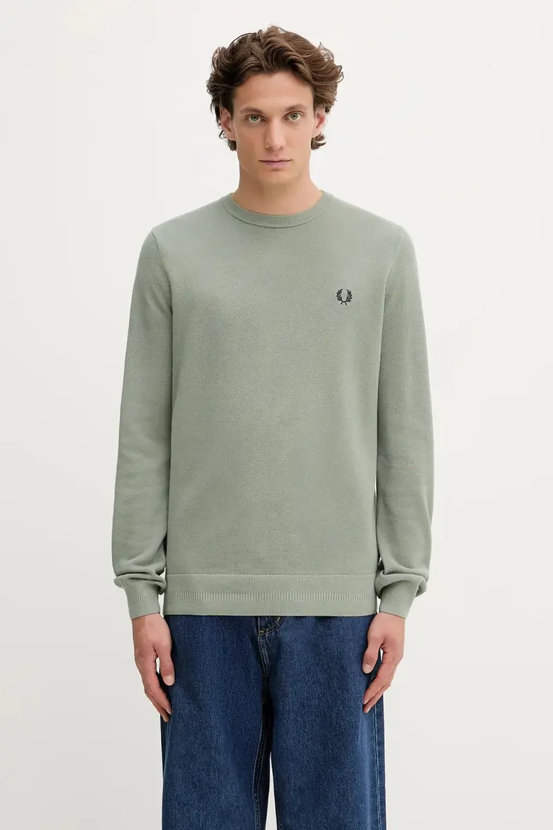 maglione in cotone uomo colore verde K1309