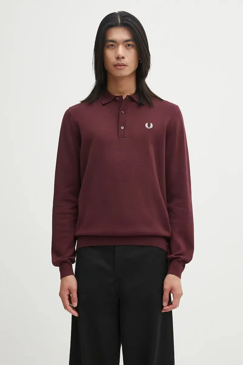 maglione in lana uomo colore granata K4535