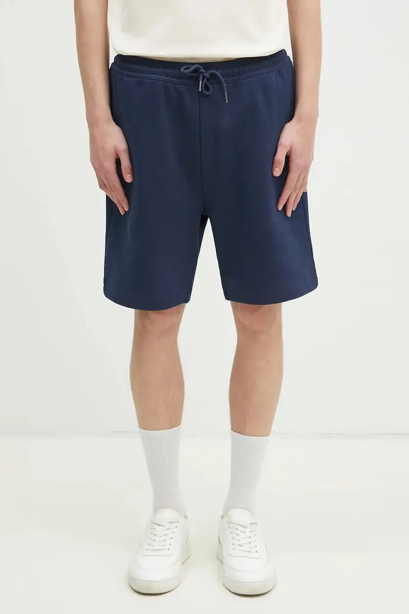 pantaloncini in cotone colore blu navy S9509.X86