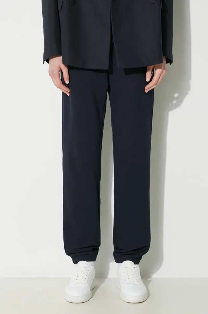 pantaloni da jogging in cotone Loopback Sweatpant colore blu navy T5505.608