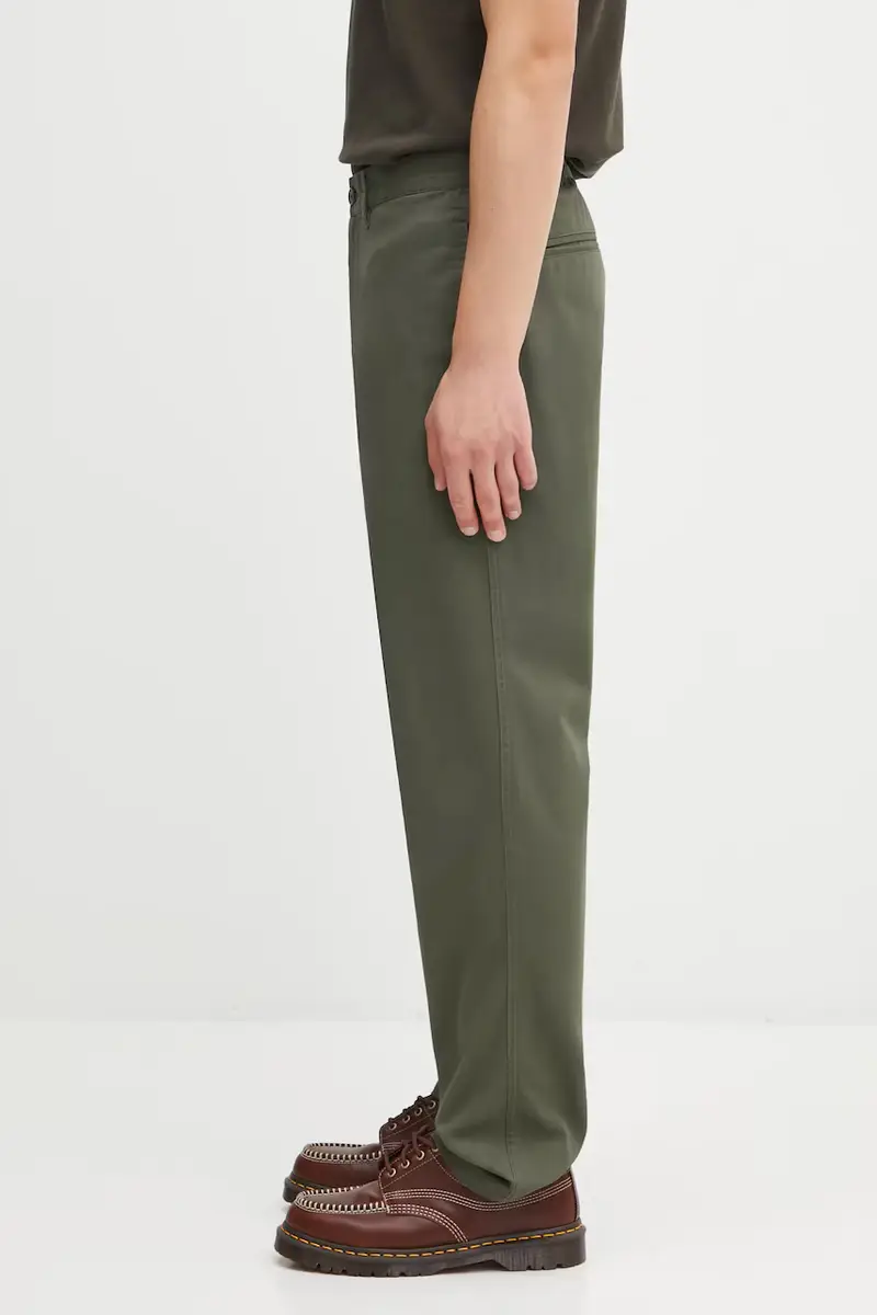 pantaloni in cotone uomo colore verde T9130 miniatura 2