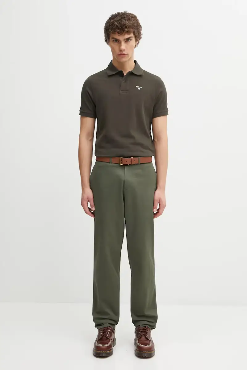 pantaloni in cotone uomo colore verde T9130 miniatura 4