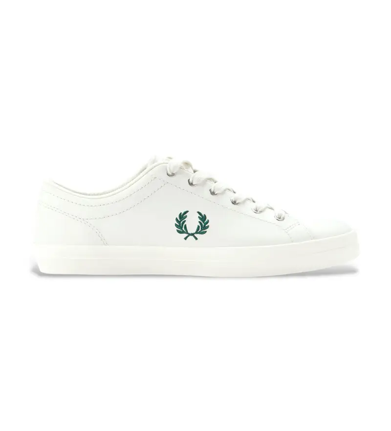 per uomo. B1306-303 Sneakers Baseline in pelle bianca (41), Bianco, Basso, Stringhe, Casual