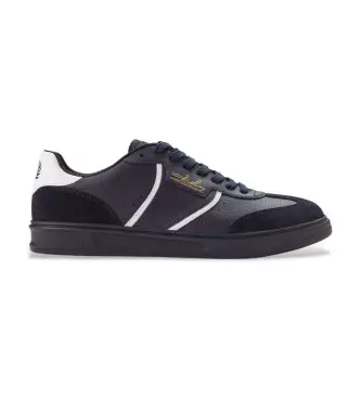 per uomo B1322-608 Sneakers B4 in pelle nera (44), Nero, Basso, Stringhe, Casual