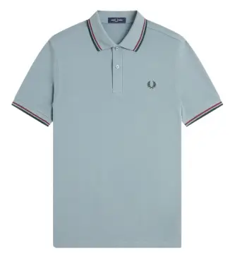 per uomo M3600 Polo blu a doppio bordo (S), Casual, Cotone, Manica corta