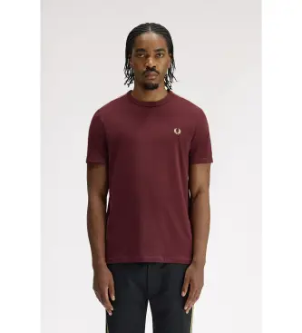 per uomo M4613 T-shirt bordeaux M4613 (M), Casual, Granata, Cotone, Manica corta