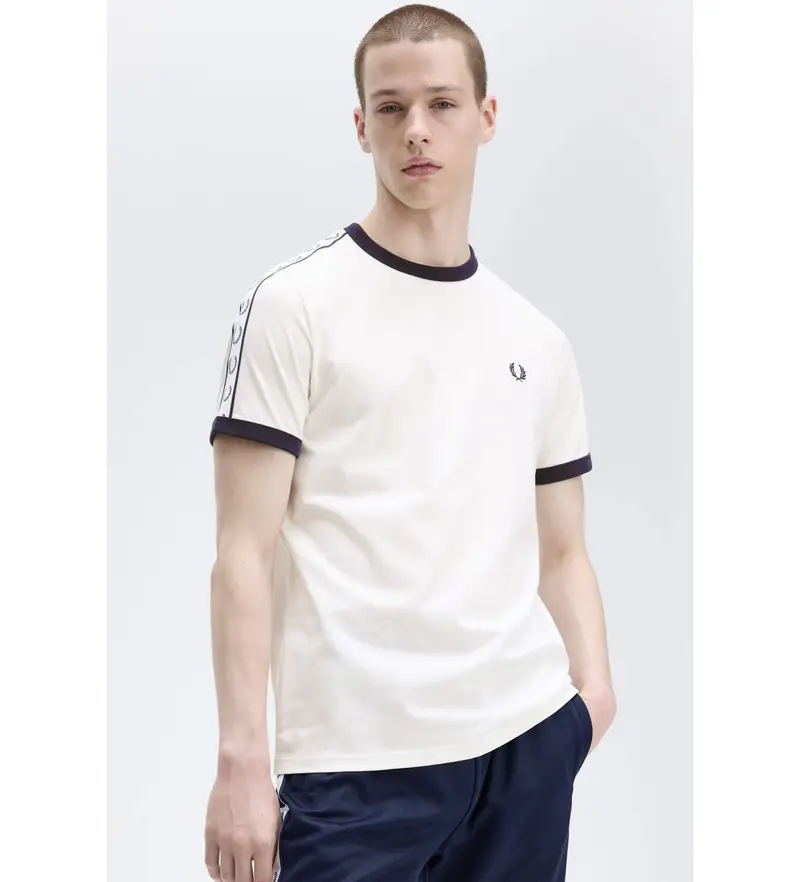 per uomo M4620 Maglietta beige Raped Ringer (M), Bianco, Casual, Cotone, Manica corta