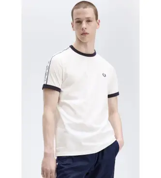 per uomo M4620 Maglietta beige Raped Ringer (S), Bianco, Casual, Cotone, Manica corta