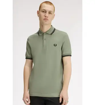 per uomo M6000 Polo Plain M6000 verde (S), Casual, Cotone, Manica corta