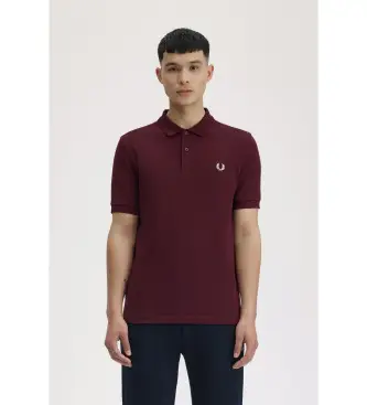 per uomo M6000 Polo semplice color marrone (S), Casual, Granata, Cotone, Manica corta