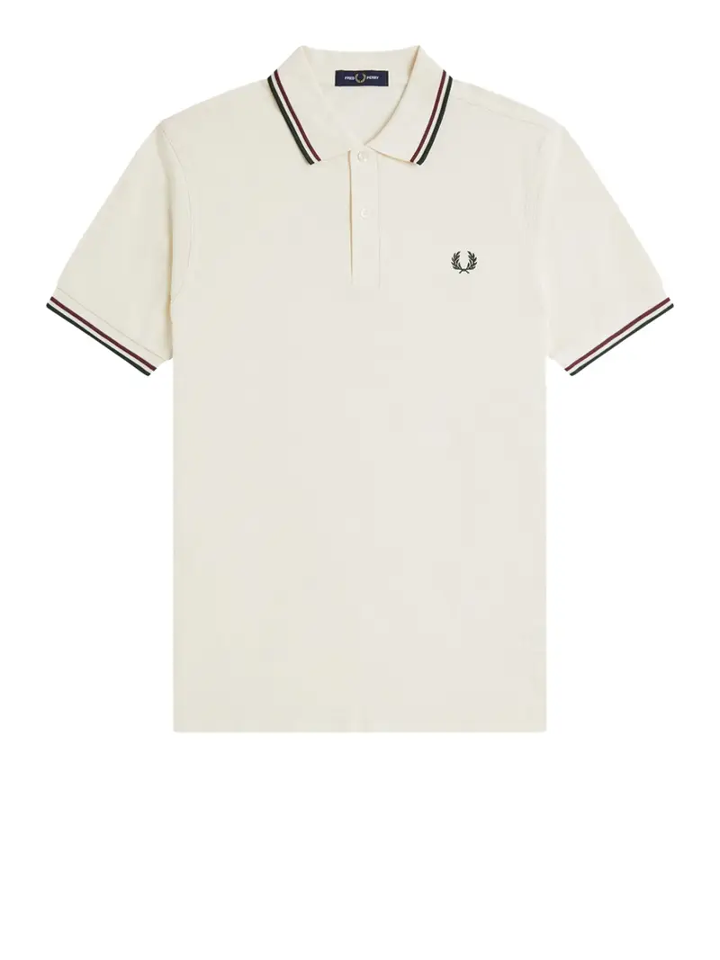 polo fred perry twin tipped da uomo - avorio