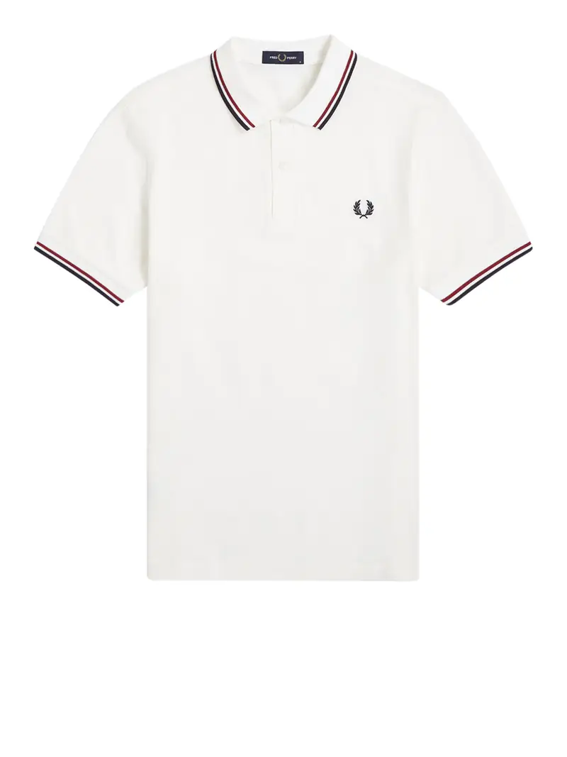 polo fred perry twin tipped da uomo - bianco
