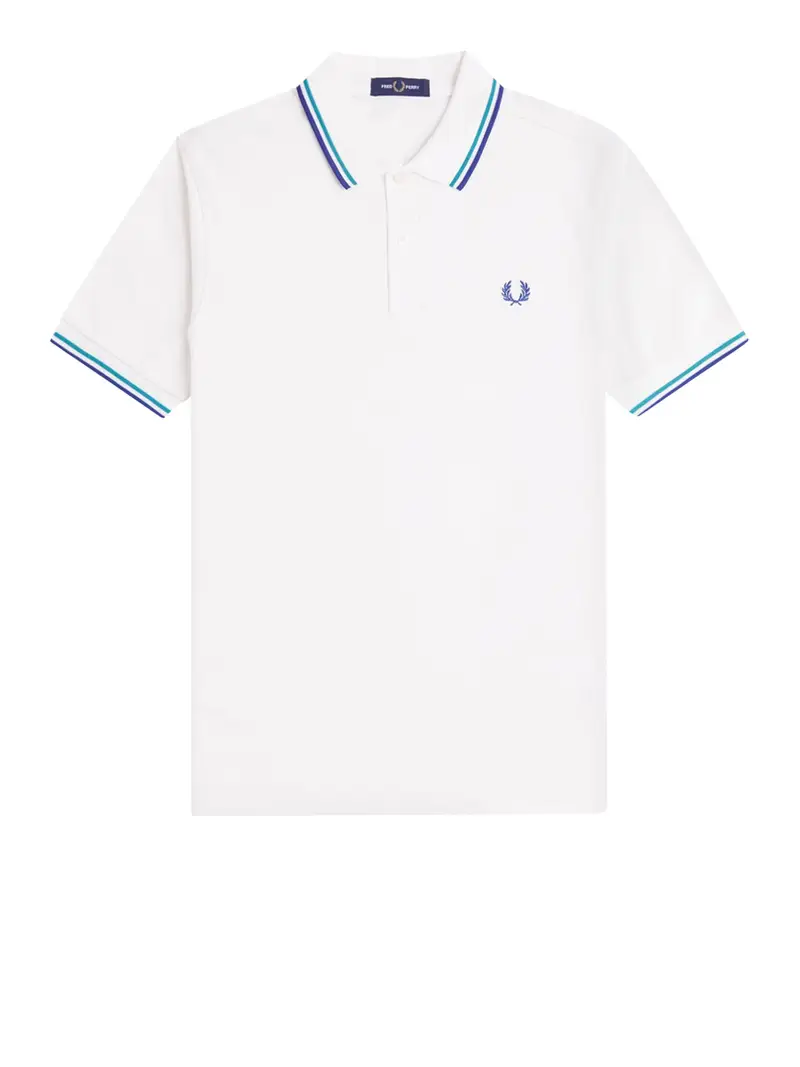 polo fred perry twin tipped da uomo - bianco