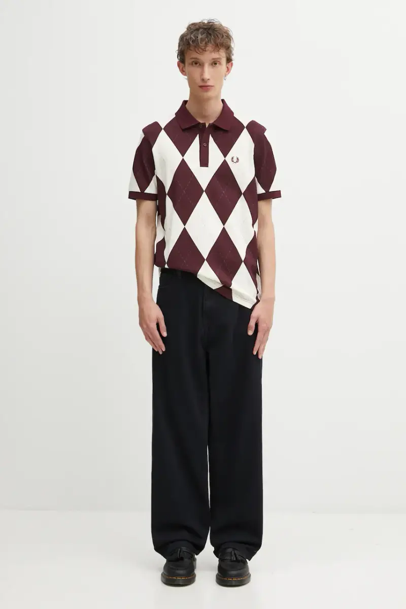 Fred Perry Polo Uomo Beige 3121556 miniatura 5