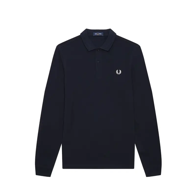 Polo Manica Lunga Logo Blu Uomo S
