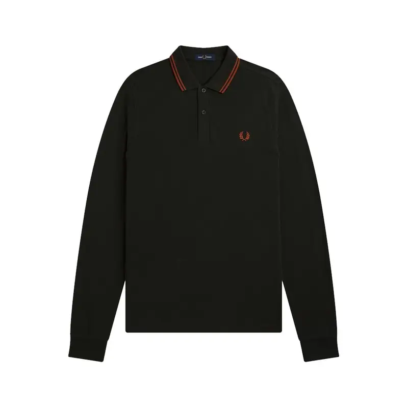 Polo Manica Lunga Logo Verde Uomo S