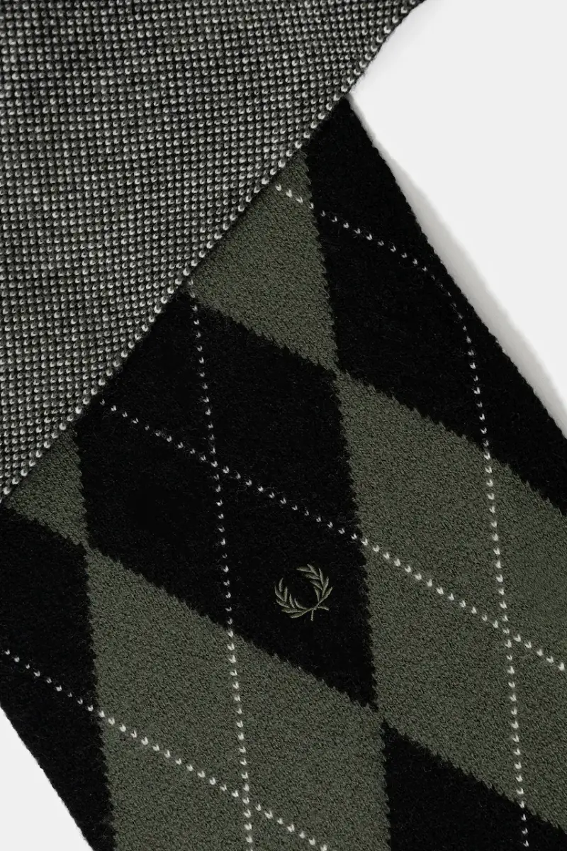 sciarpa in lana colore verde C1133 miniatura 2