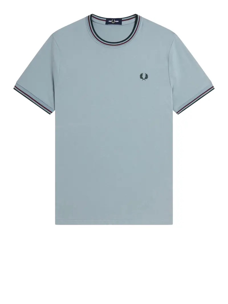 t-shirt fred perry da uomo - celeste