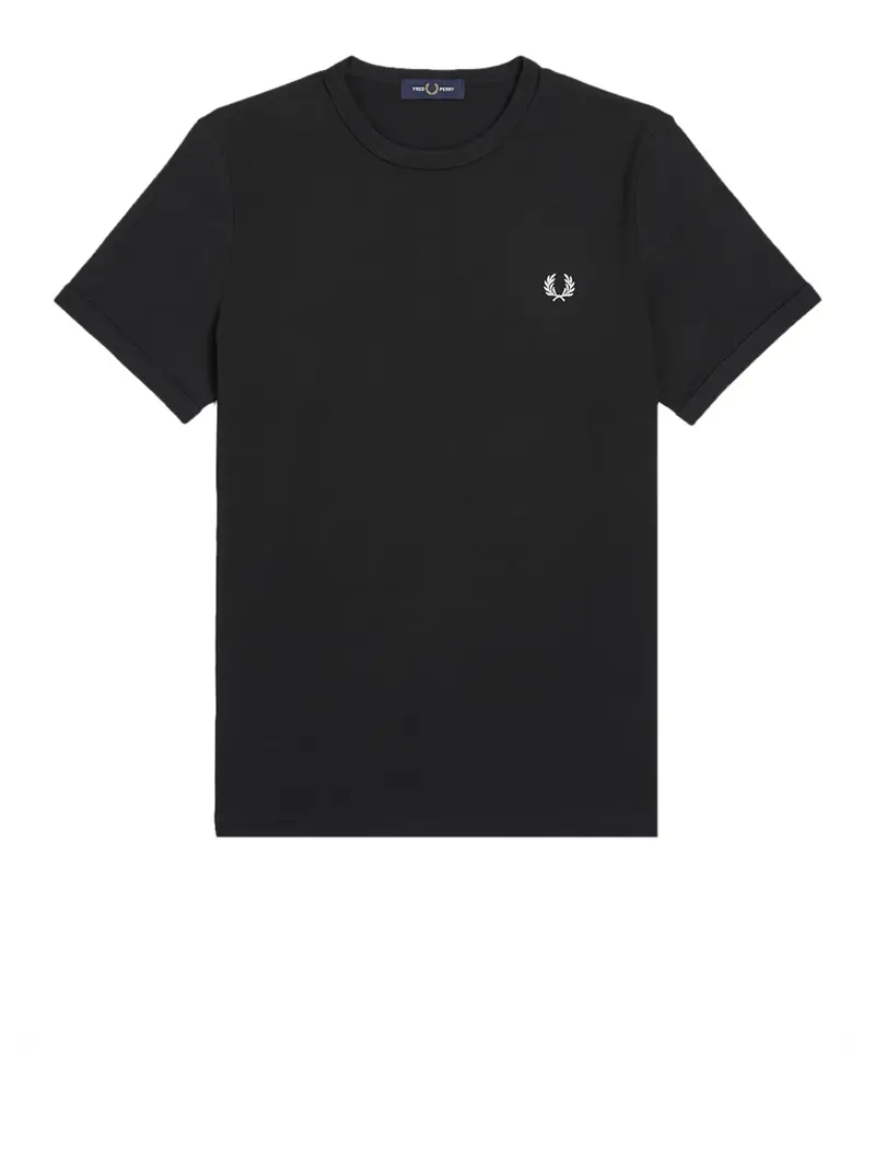 t-shirt fred perry ringer da uomo - nero