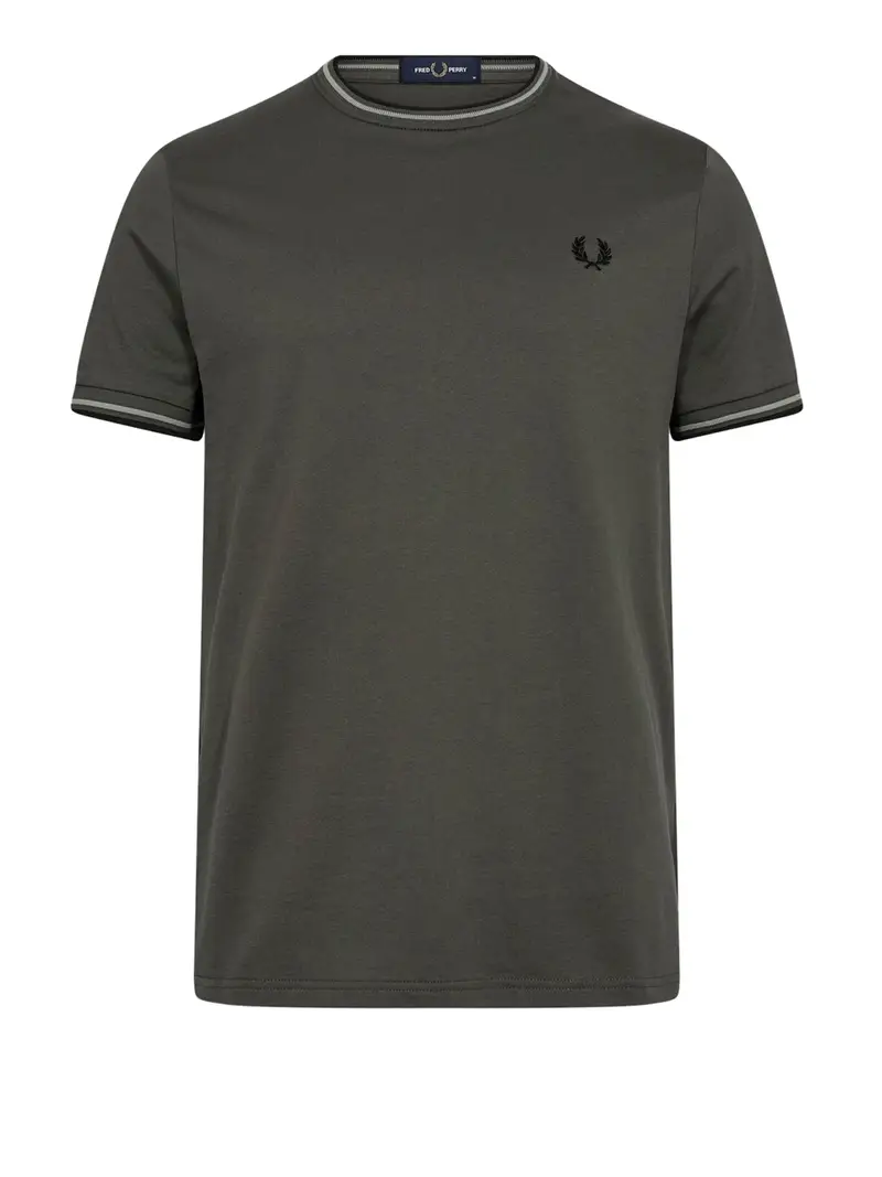 t-shirt fred perry twin tipped da uomo - grigio