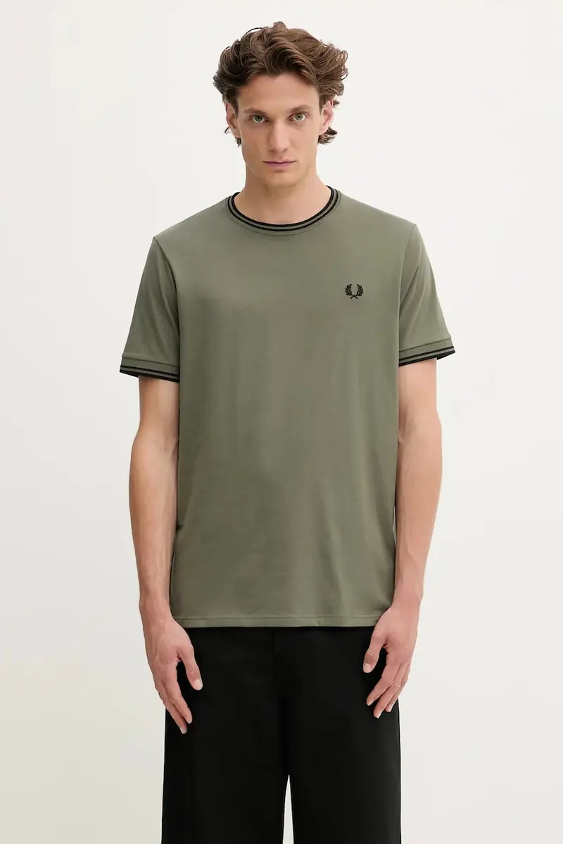 Fred Perry T-shirt Uomo Verde 2261859