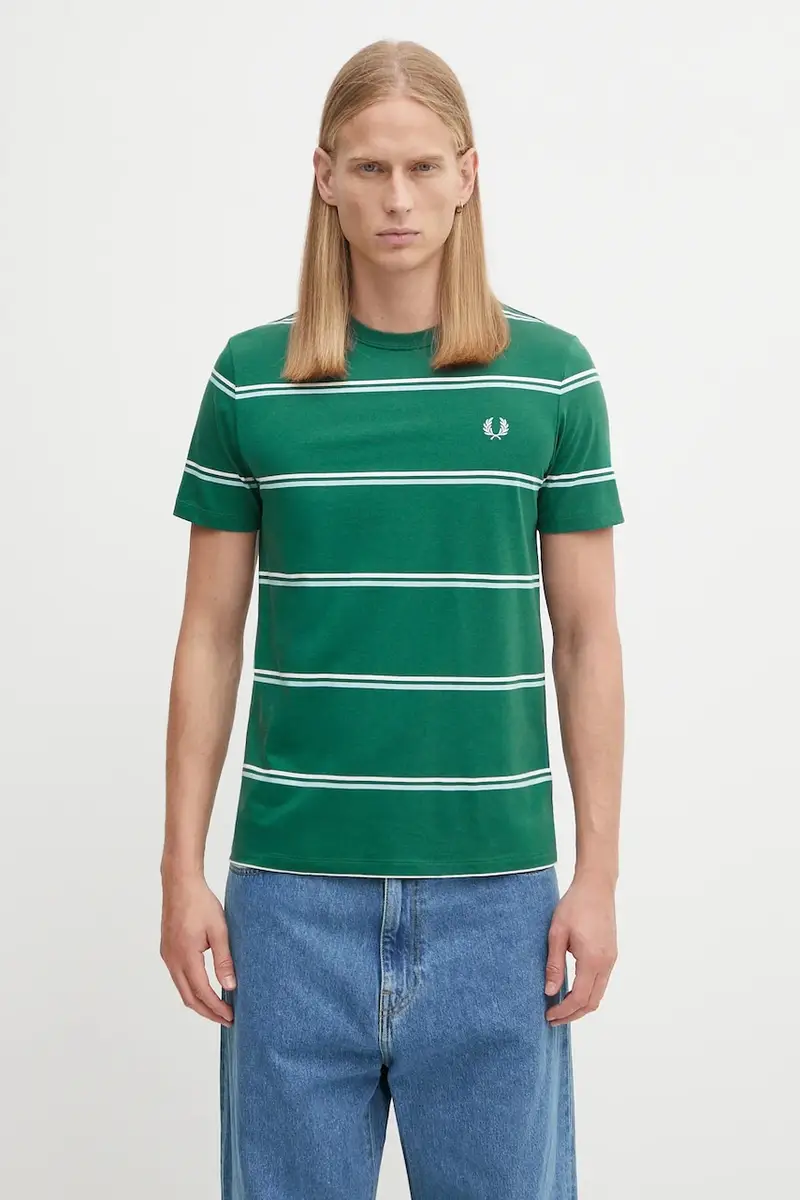 Fred Perry T-shirt Uomo Verde 2261869