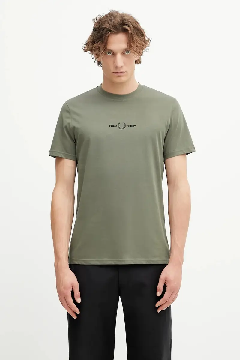Fred Perry T-shirt Uomo Verde 2261872