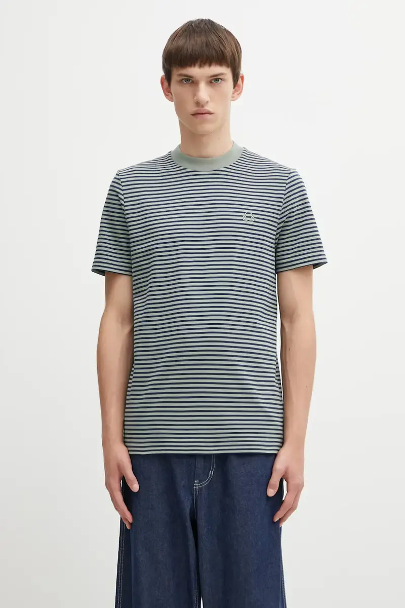 Fred Perry T-shirt Uomo Verde 3039615