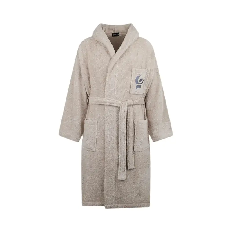 Accappatoio in spugna con logo ricamato e tasche donna Freddy