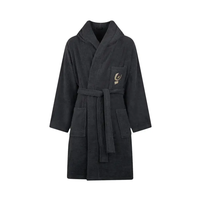 Accappatoio in spugna con logo ricamato e tasche donna Freddy