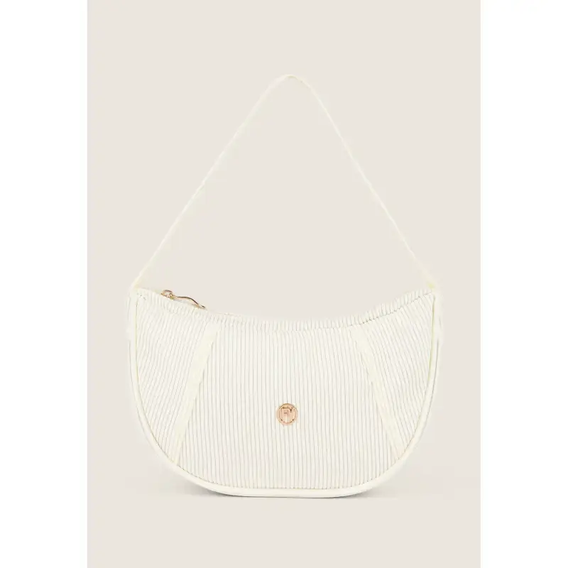 Borsa a tracolla in velluto a coste con logo donna Freddy