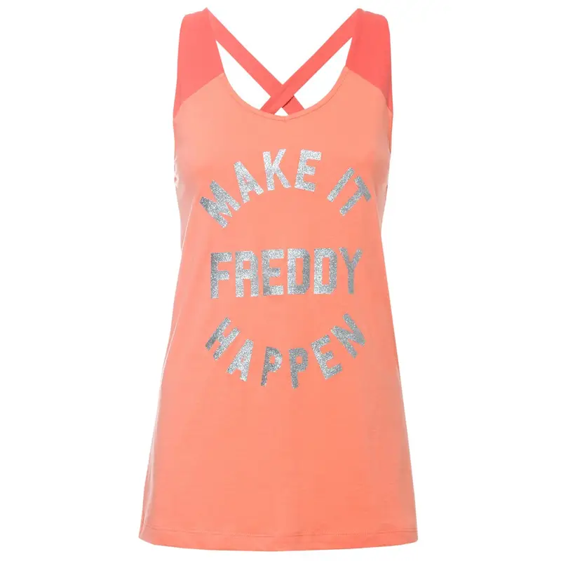 Canotta Logo Incrocio Arancio Donna L