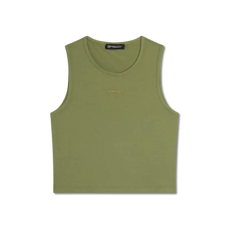 Canottiera corta in jersey donna Freddy