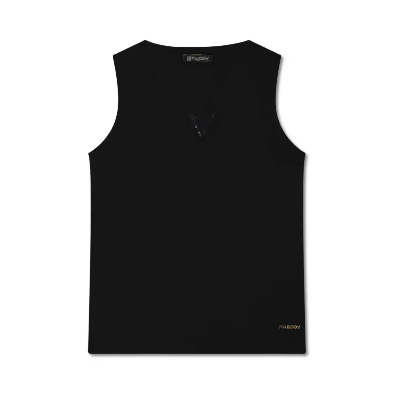 Canottiera da donna in jersey Freddy Regular Fit