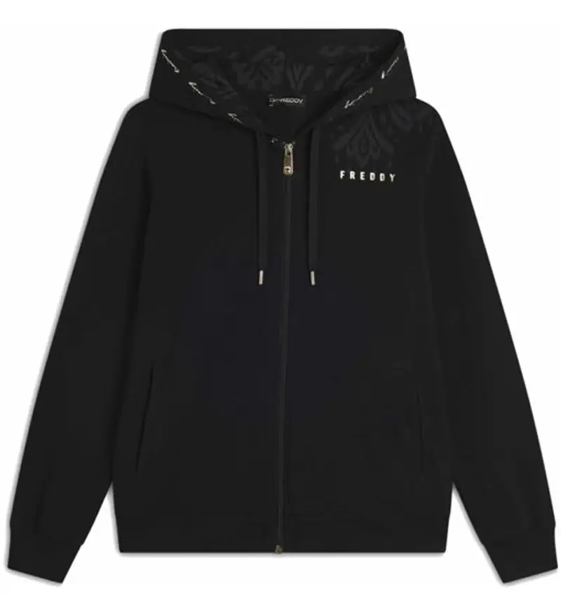 Felpa con cappuccio W - donna Black