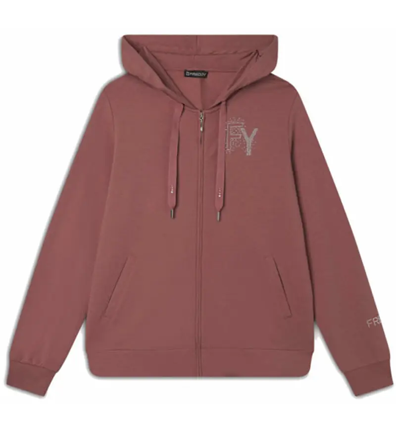 Felpa con cappuccio W - donna Dark Pink