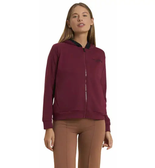 Felpa con cappuccio W - donna Red