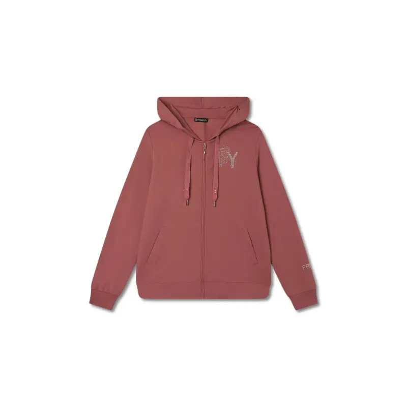 Felpa con cappuccio zip donna in french terry Freddy