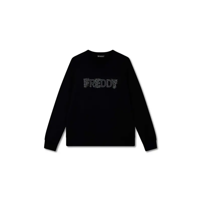 Felpa con logo in french terry donna Freddy