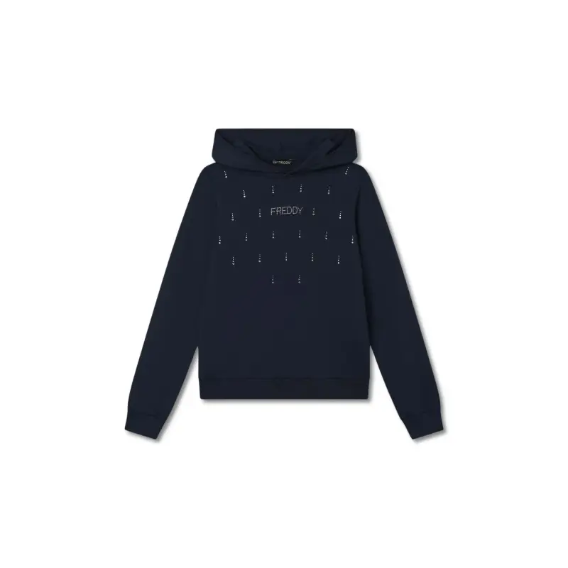 Felpa con piccolo logo in french terry donna Freddy